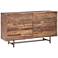 Bushwick 57" Wide Natural Brown 6-Drawer Wooden Dresser