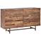 Bushwick 57" Wide Natural Brown 6-Drawer Wooden Dresser