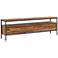 Bushwick 72" Wide Rustic Acacia Wooden 2-Drawer TV Stand