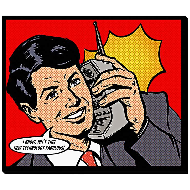 Image 1 Businessman on Phone 24 inch Wide Canvas Wall Art