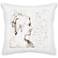 Bust Left White Canvas 18" Square Decorative Pillow