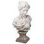 2_Bust of Women 22" High Antique White Statue