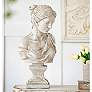 1_Bust of Women 22" High Antique White Statue