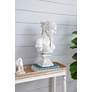 Bust of Women 22" High Antique White Statue
