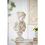 4_Bust of Women 22" High Antique White Statue more views