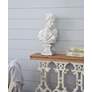Bust of Women 22" High Antique White Statue