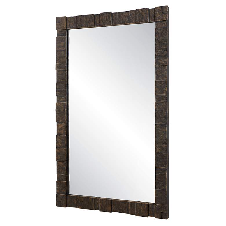Image 4 Bustelo Dark Bronze 30" x 45" Geometric Wall Mirror more views