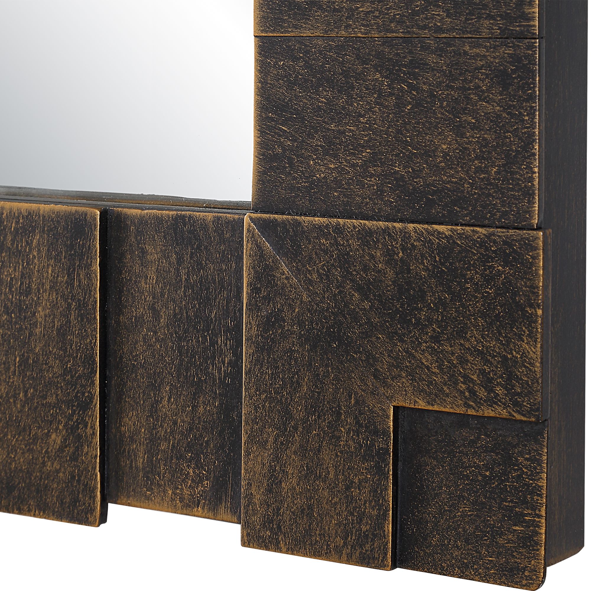 Image 5 Bustelo Dark Bronze 30" x 45" Geometric Wall Mirror more views