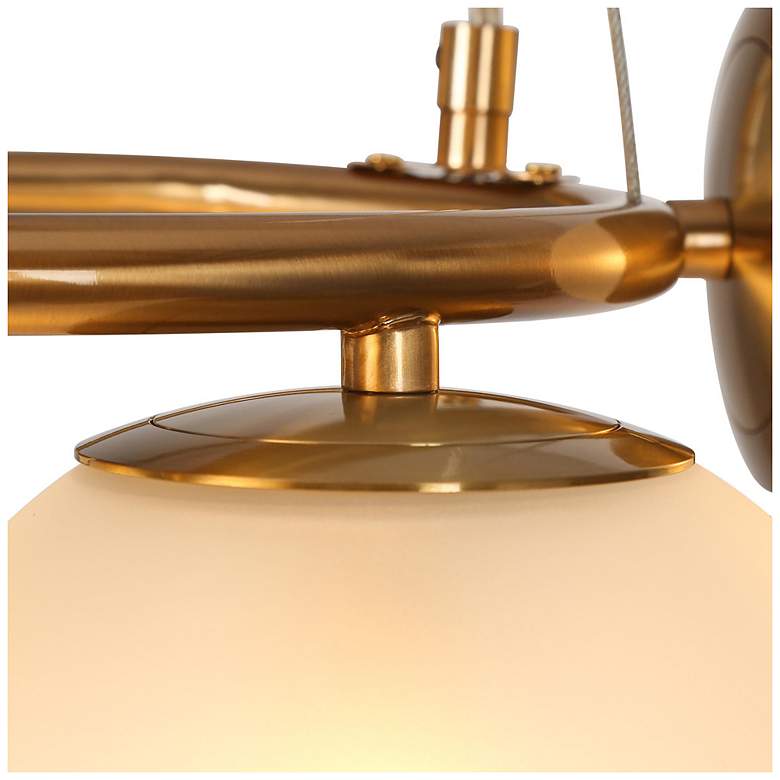 Image 2 Butia 19.7" Wide Gold 5-Light Wagon Wheel Chandelier more views