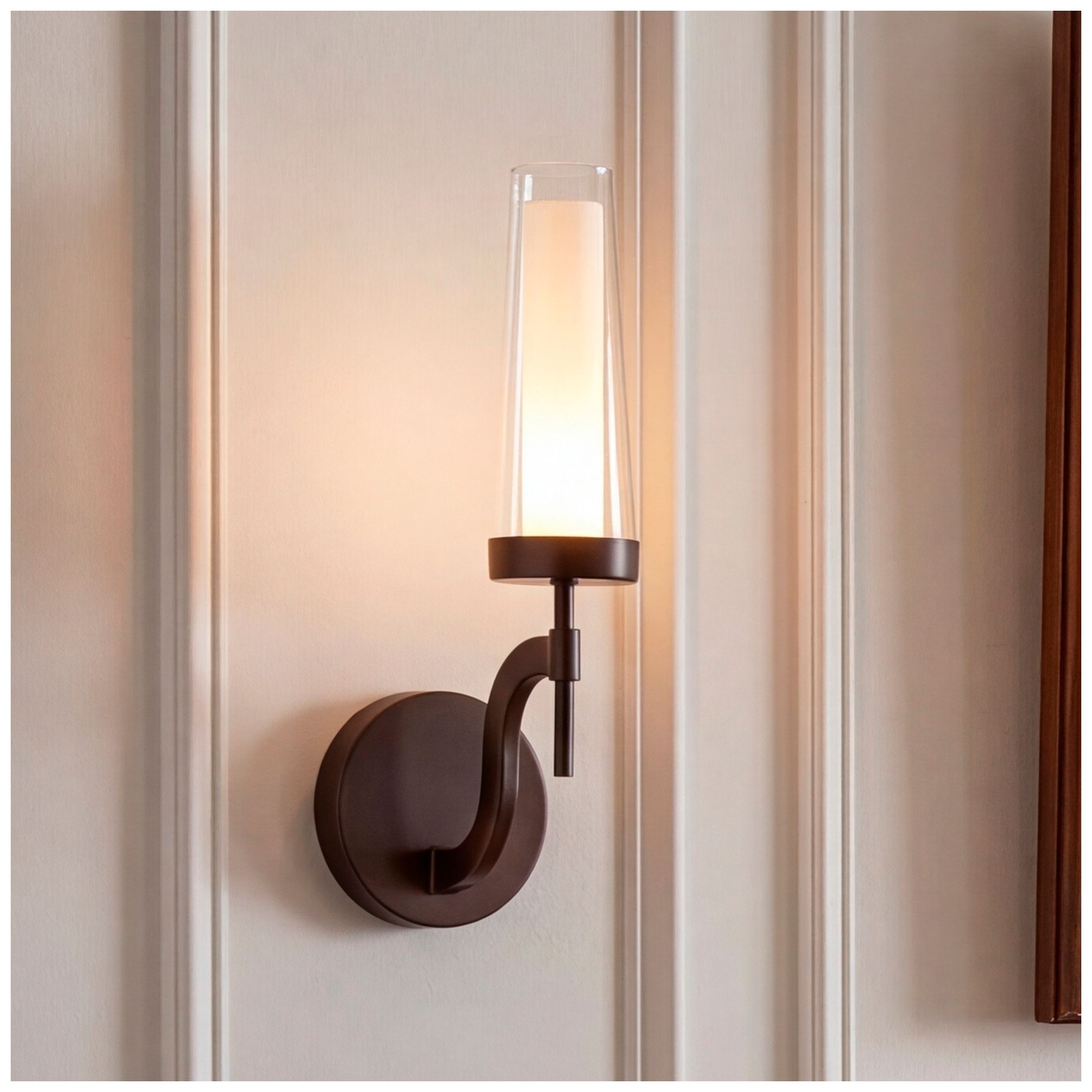 Thumbnail1 of Butler 1-Light Wall Sconce in Mediterranean Bronze