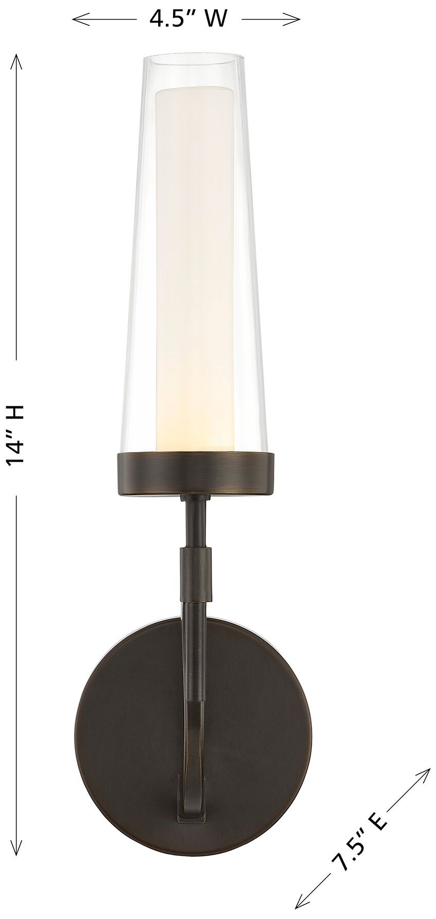 Butler 1-Light Wall Sconce in Mediterranean Bronze