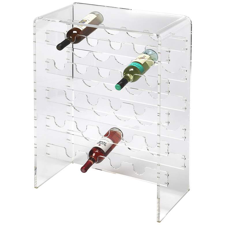 Image 2 Butler 34" High 20 Bottle Acrylic Wine Rack more views
