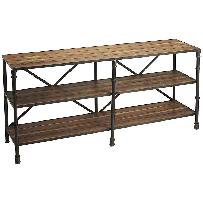 Image 1 Butler Auvergne Rectangular Wood and Iron Console Table