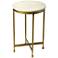 Butler Claypool 13 1/2"W Antique Brass and Marble End Table