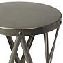 Butler Empire 13"W Gray Open Hourglass Round Accent Table
