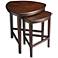 Butler Finnegan 24 3/4" Wide Chocolate Wood Nesting Tables