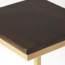 Butler Kilmer 11"W Antique Gold Metal and Wood Accent Table