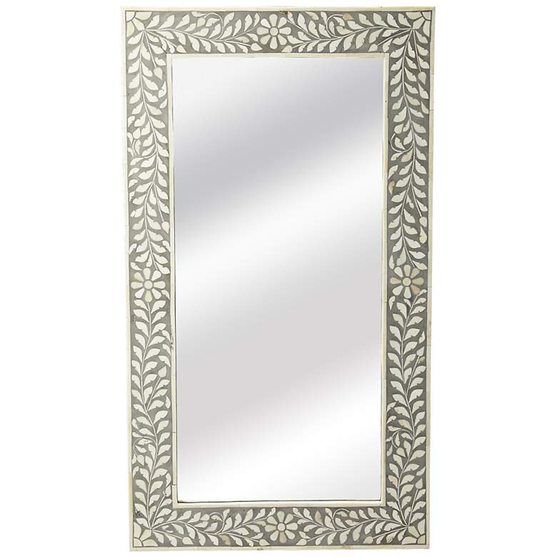 Image 2 Butler Laviano Gray Bone Inlay 20 1/2" x 36 1/2" Mirror