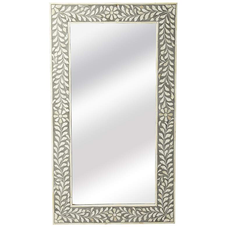 Image 2 Butler Laviano Gray Bone Inlay 20 1/2 inch x 36 1/2 inch Mirror