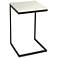 Butler Lawler 14 1/4"W Black Metal End Table with Marble Top