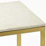Butler Lawler 16" Wide Antique Gold End Table w/ Marble Top