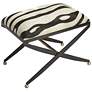 Butler Liddy Black and White Hair-on-Hide Accent Stool