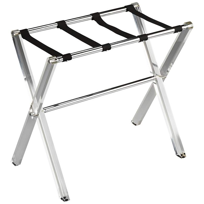 Image 1 Butler Loft Crystal Clear Acrylic Folding Luggage Rack