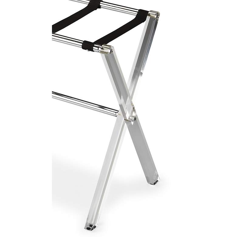 Image 2 Butler Loft Crystal Clear Acrylic Folding Luggage Rack more views