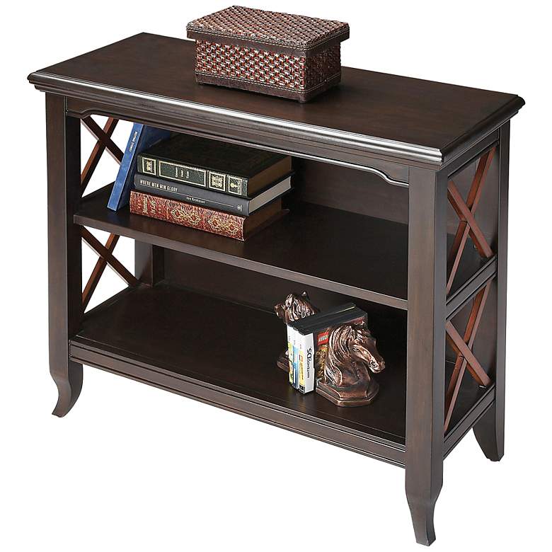 Image 1 Butler Loft Newport Black and Cherry Low Bookcase