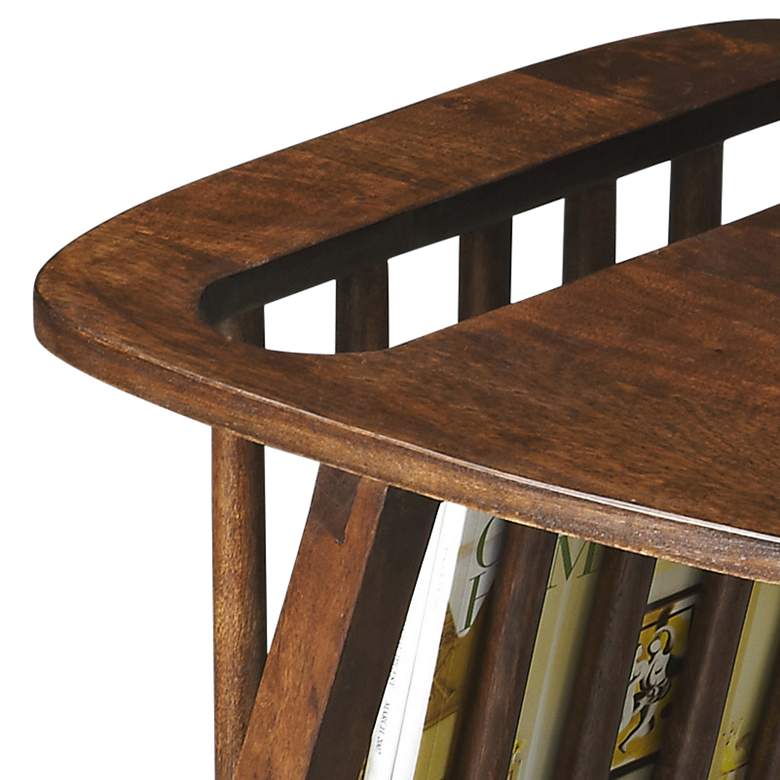 Image 2 Butler Lowery 15" Wide Dark Brown Mango Wood Modern Magazine Table more views