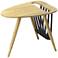 Butler Lowery 15" Wide Natural and Black Wood Modern Magazine Table