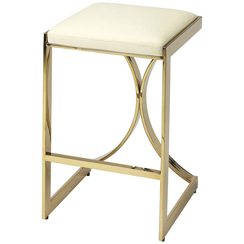 Image 1 Butler Natalya 24 inch Backless Modern Style Polished Gold Counter Stool