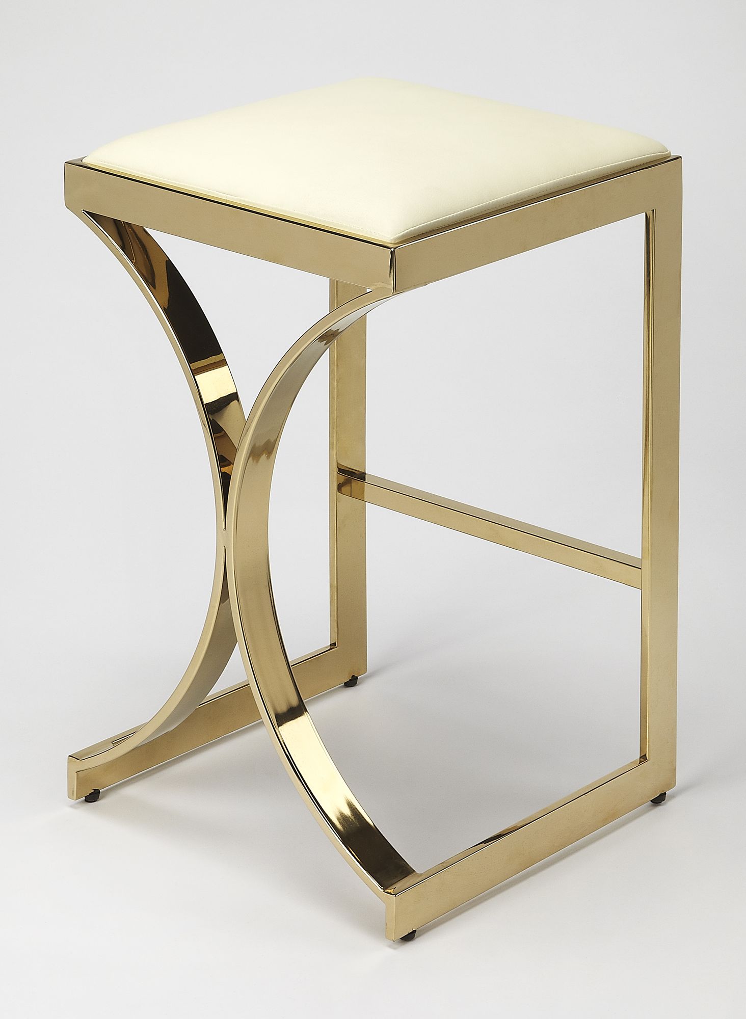 Image 2 Butler Natalya 25.5" Backless Modern Style Polished Gold Counter Stool more views