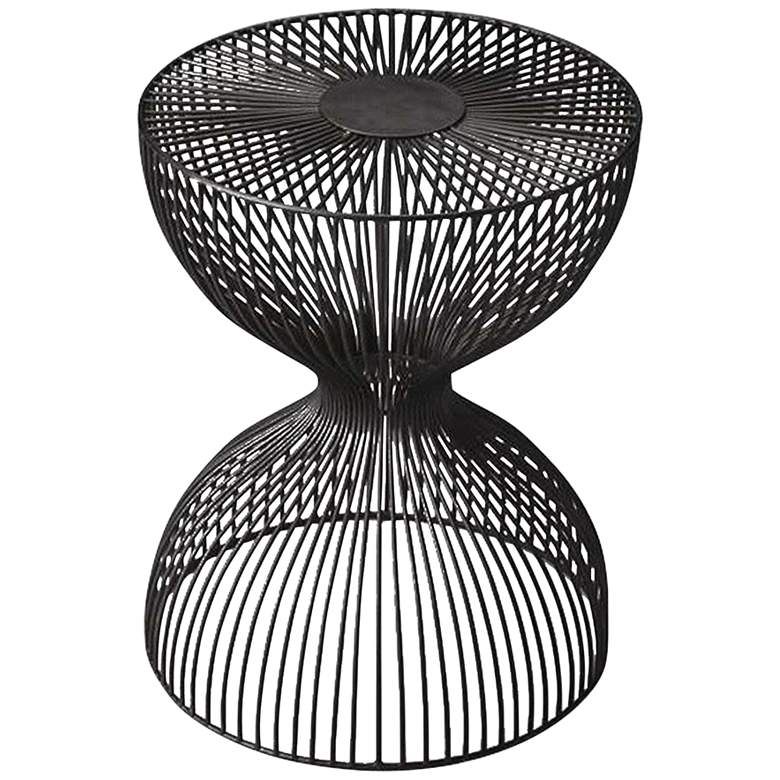 Image 2 Butler Nicholas 14"W Open Hourglass Iron Cage Bunching Table