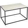 Butler Phinney 31 1/2"W Black Metal and Marble Coffee Table