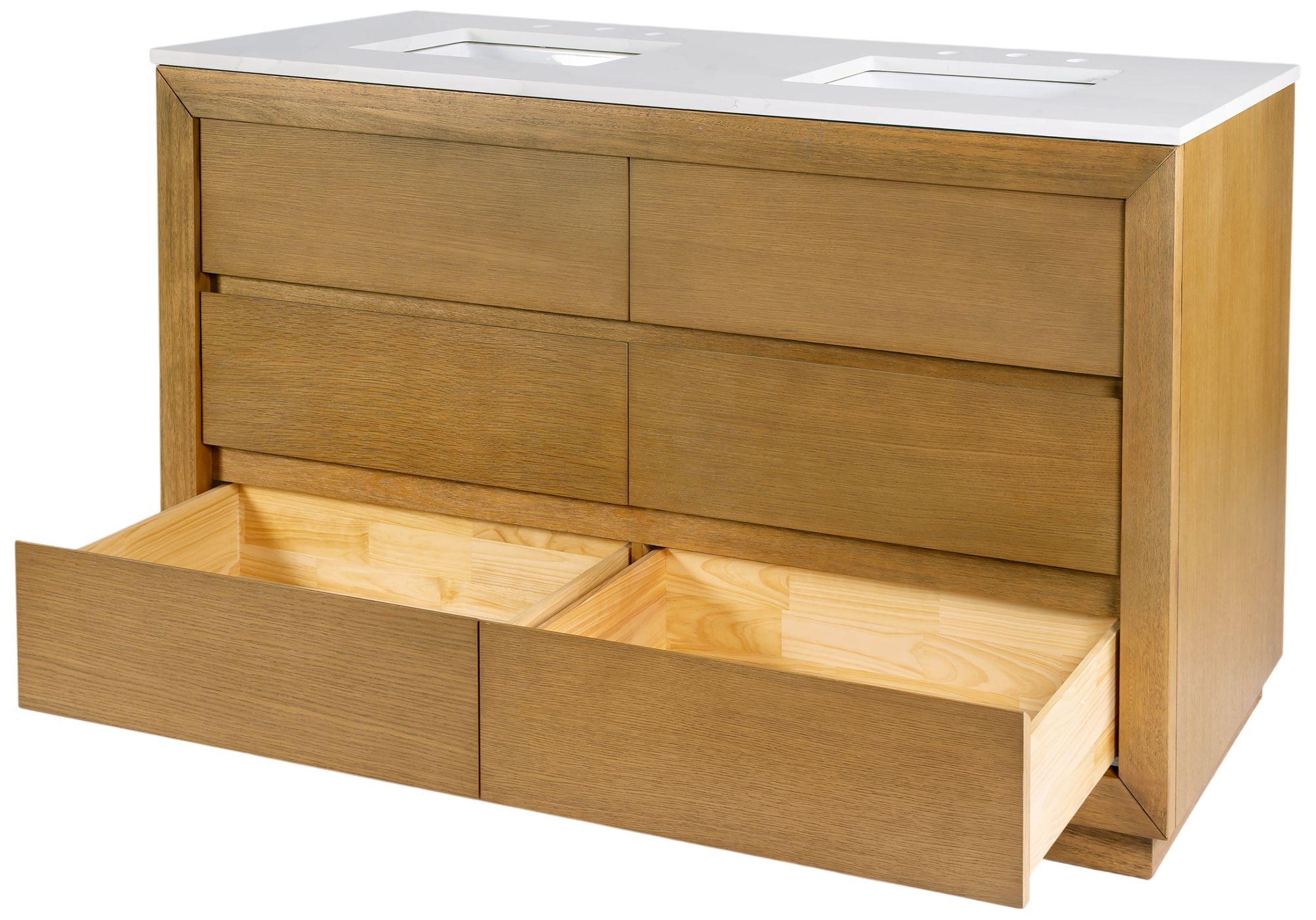 Image 2 Butler Specialty Company Brady 60 in. W Quartz Top Bathroom Vanity, Natural more views