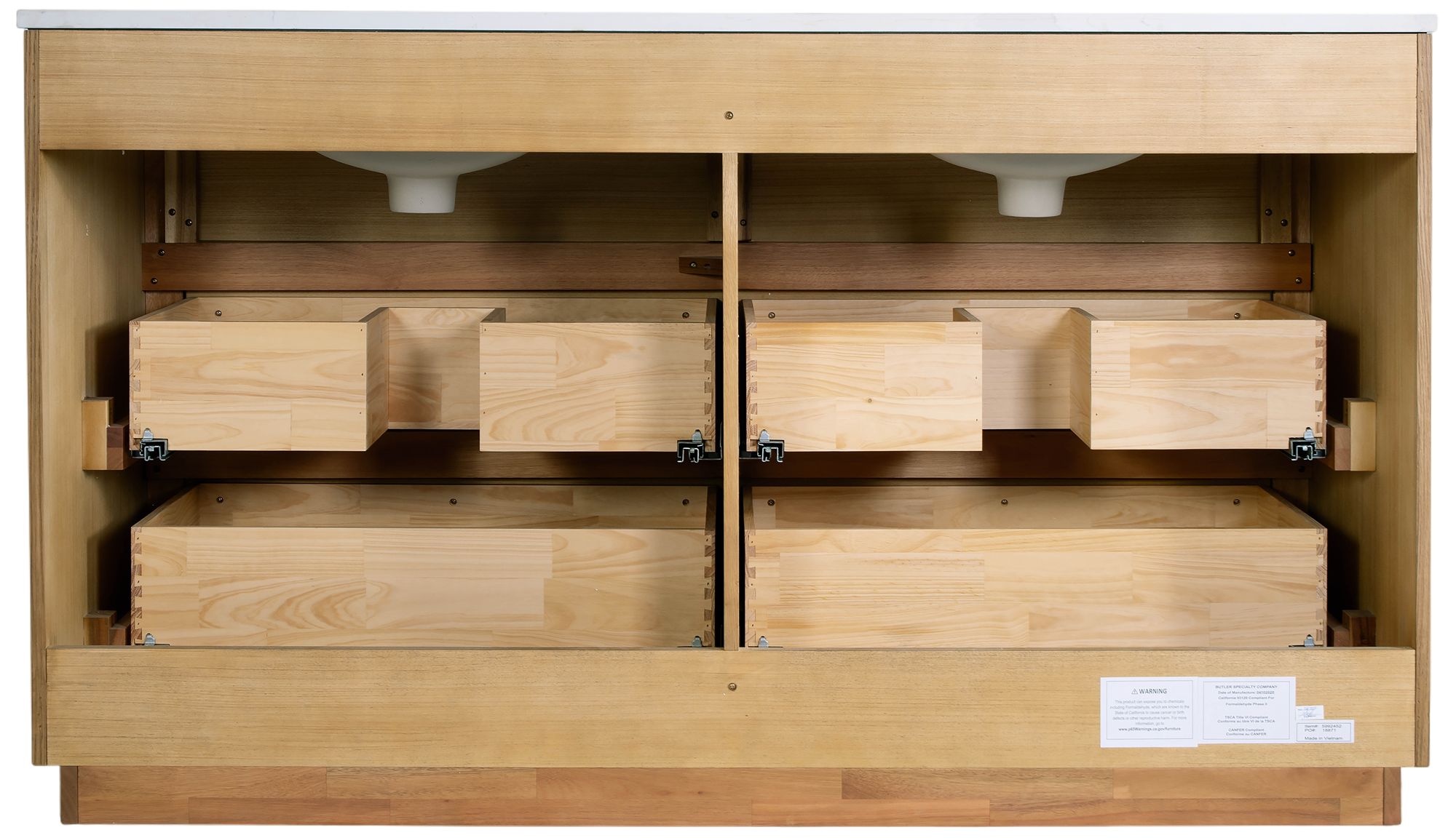 Image 6 Butler Specialty Company Brady 60 in. W Quartz Top Bathroom Vanity, Natural more views