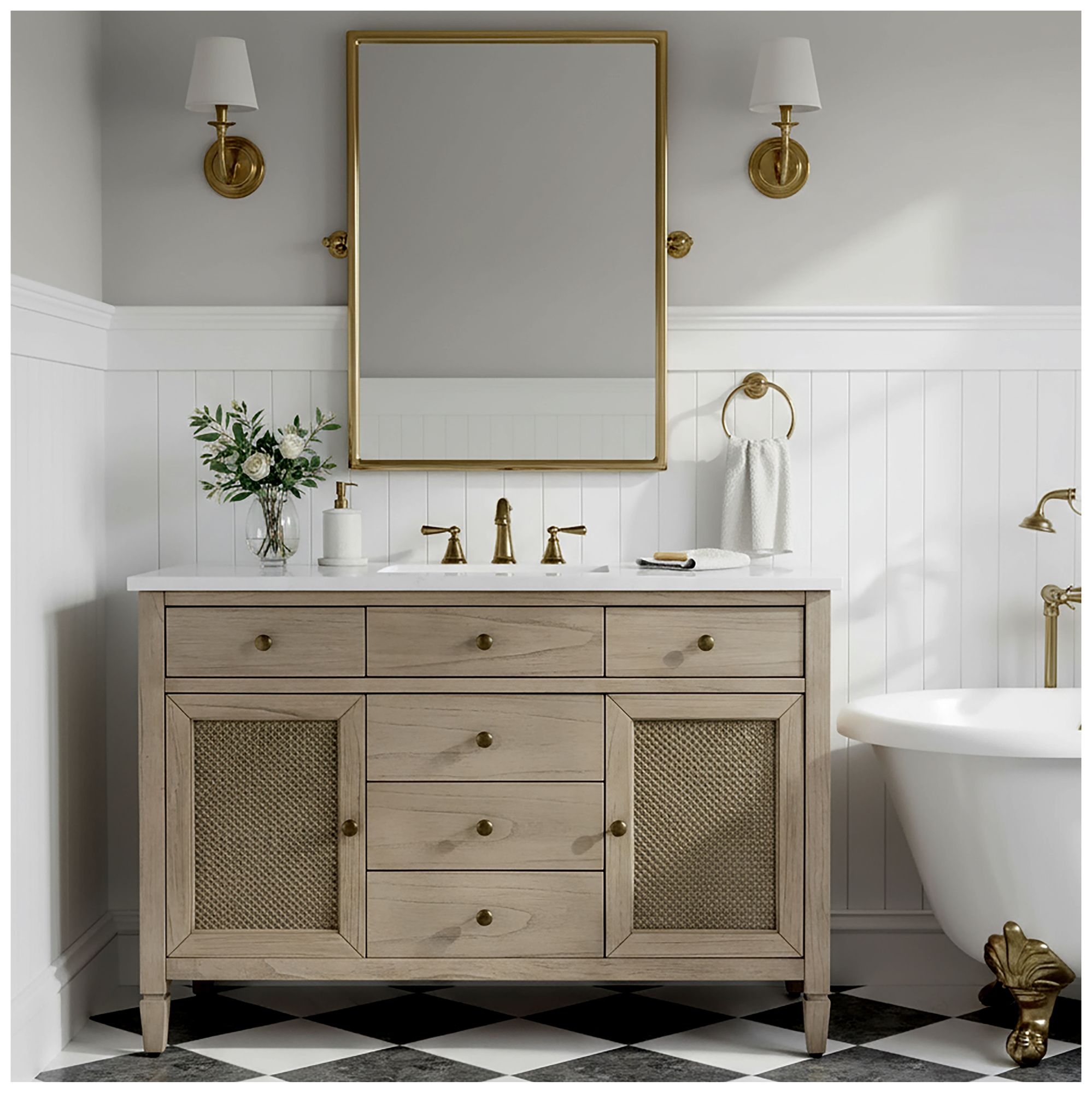 Image 2 Butler Specialty Company Flagstaff 48" W. Quartz Top Bathroom Vanity,  more views