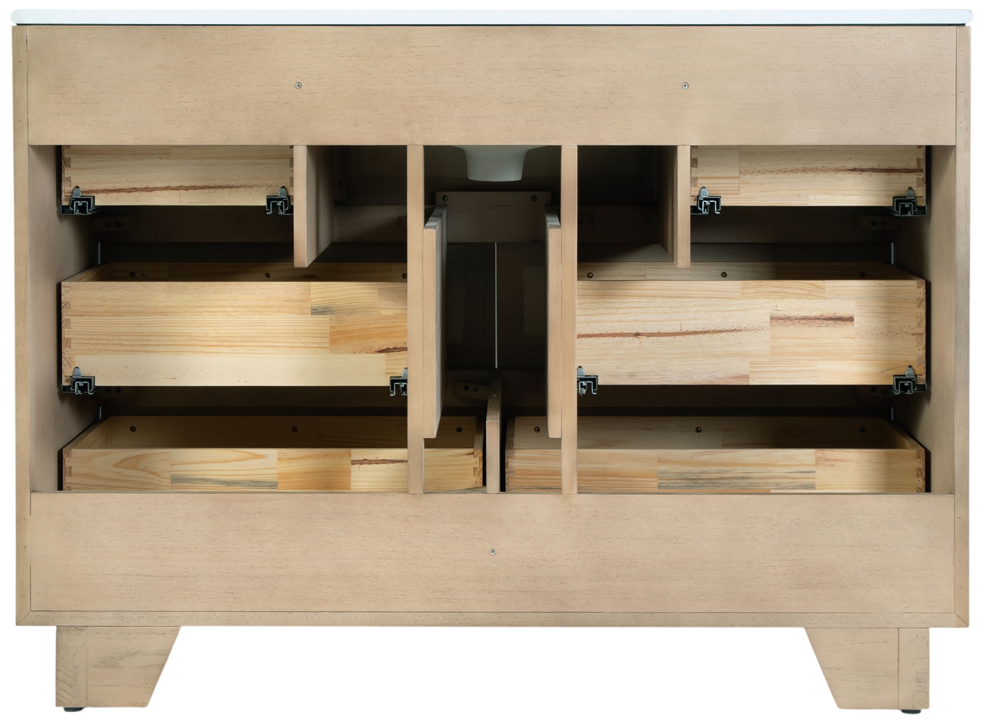 Image 6 Butler Specialty Company Halmstad 48 in. W 6 Drawer Vanity Set, Blonde Oak more views