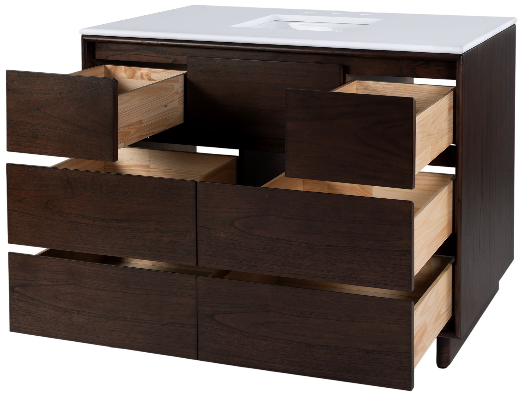 Image 3 Butler Specialty Company Halmstad 48 in. W 6 Drawer Vanity Set, Brown more views