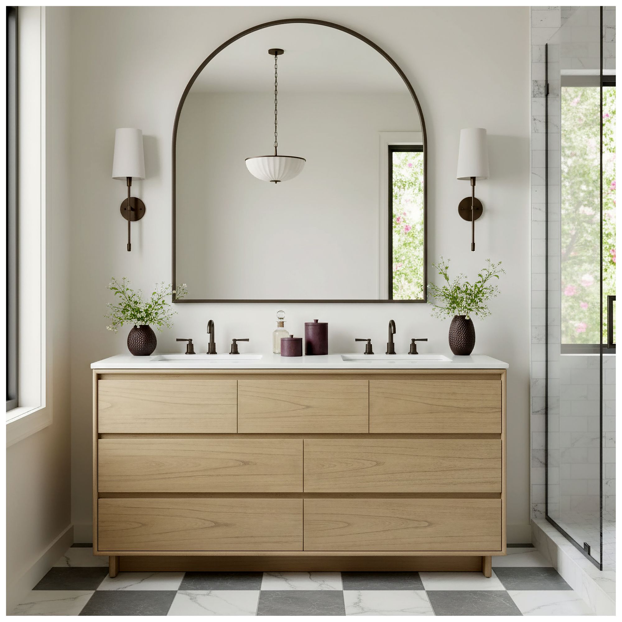 Image 2 Butler Specialty Company Halmstad 72 in. W 5 Drawer Vanity Set, Blonde Oak more views