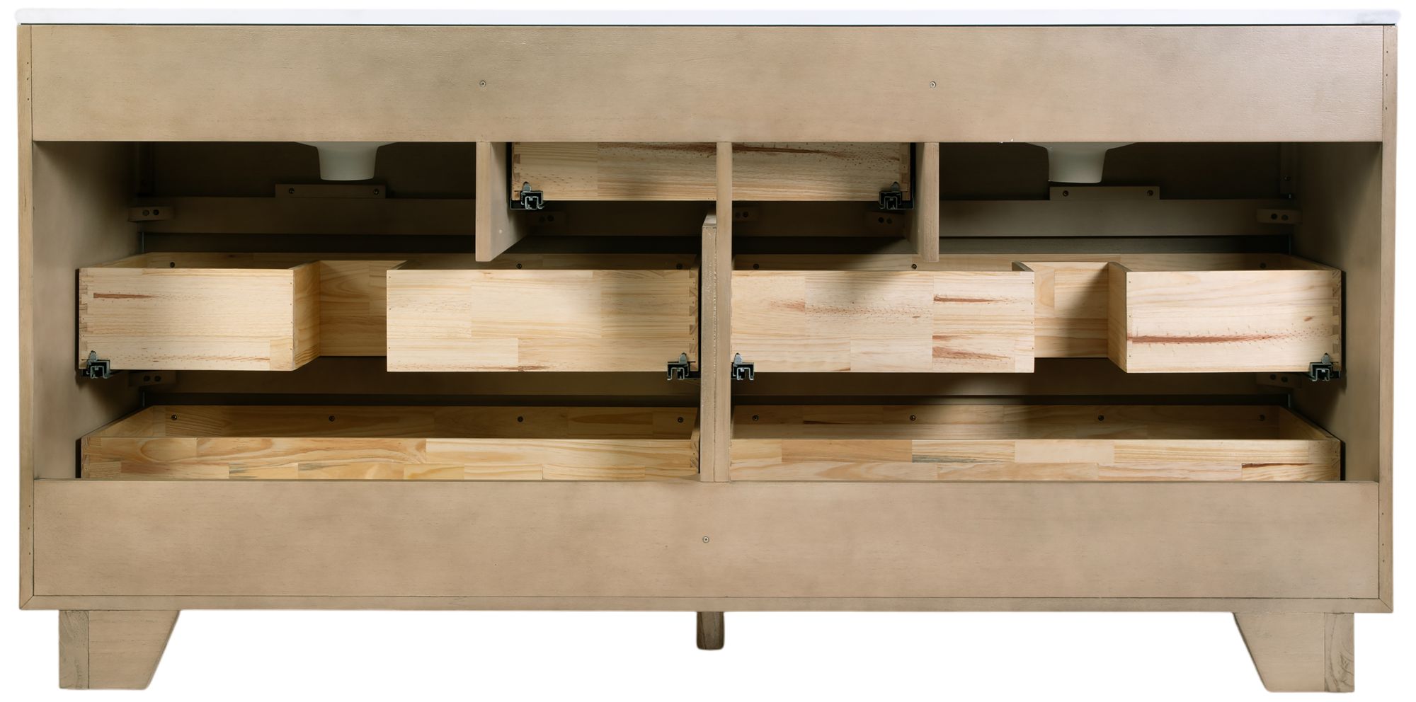 Butler Specialty Company Halmstad 72 in. W 5 Drawer Vanity Set, Blonde Oak