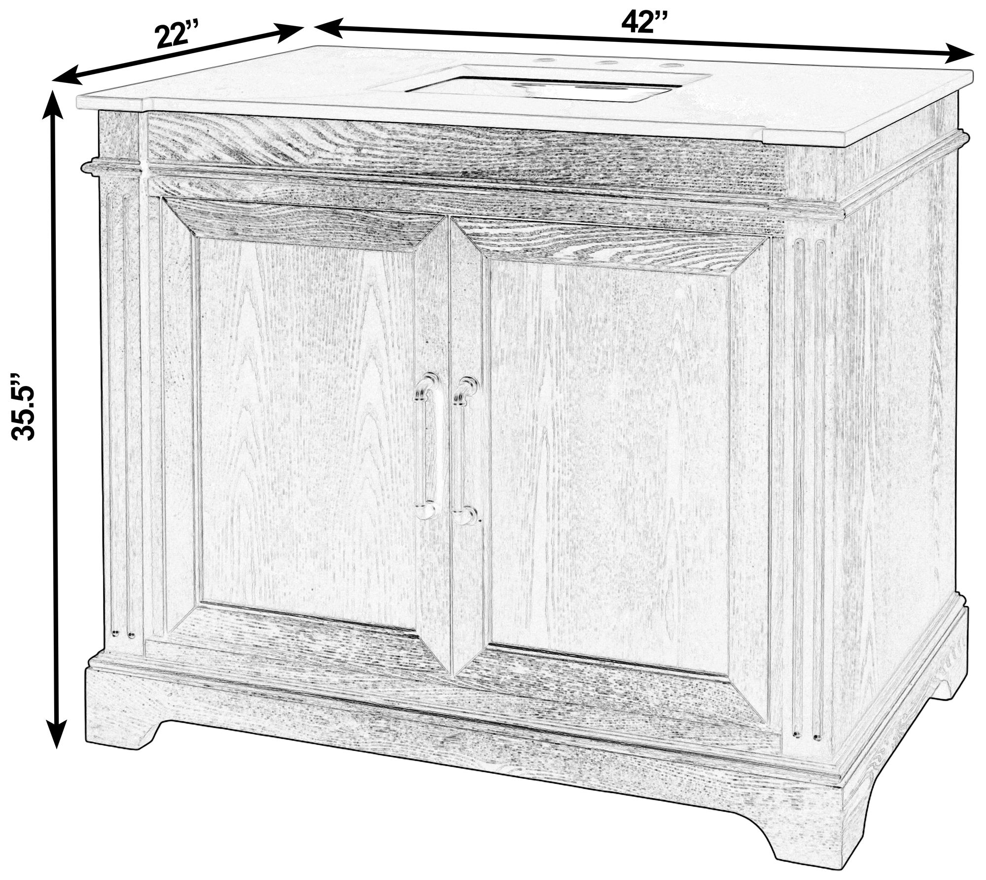 Image 7 Butler Specialty Company Maurice 42 in. W Bathroom Vanity, Dark Brown more views