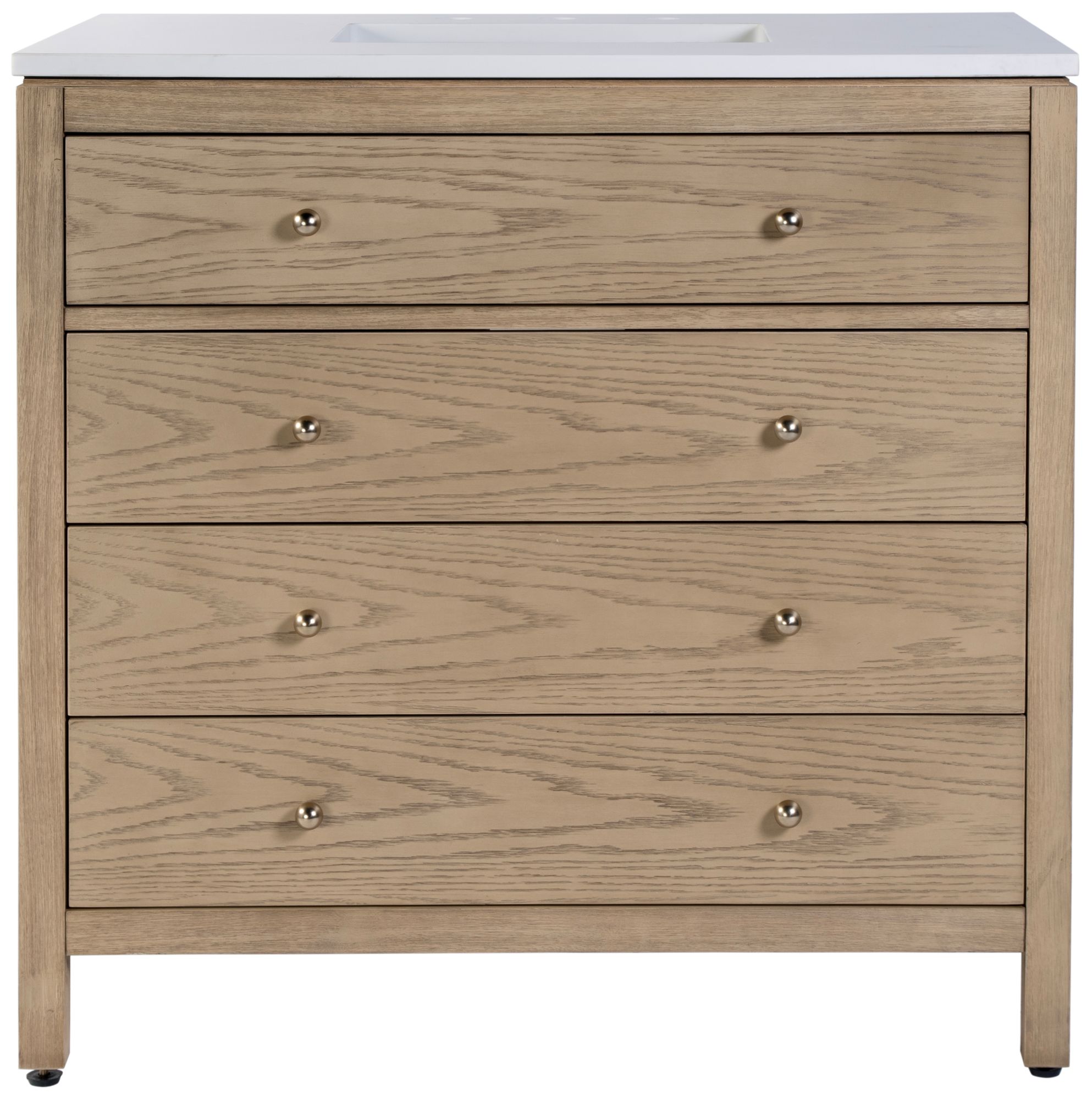 Image 5 Butler Specialty Company Nora 36 in W Quartz Top Bathroom Vanity, Brown more views