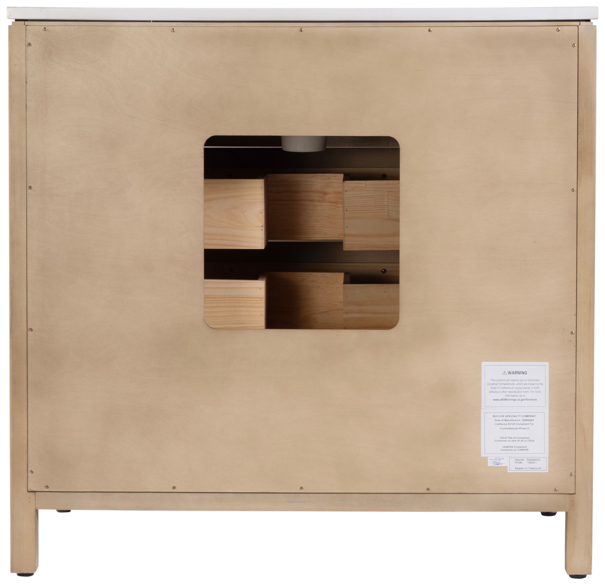 Butler Specialty Company Nora 36 in W Quartz Top Bathroom Vanity, Brown