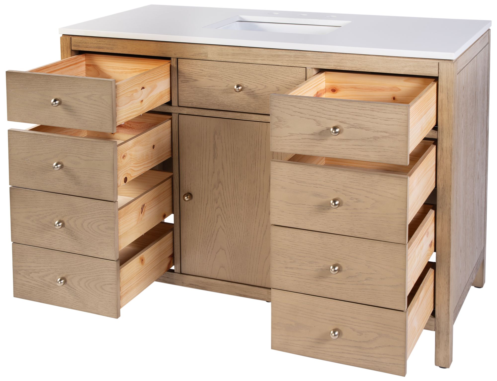 Image 3 Butler Specialty Company Nora 48 in. W Quartz Bathroom Vanity, Light Brown more views