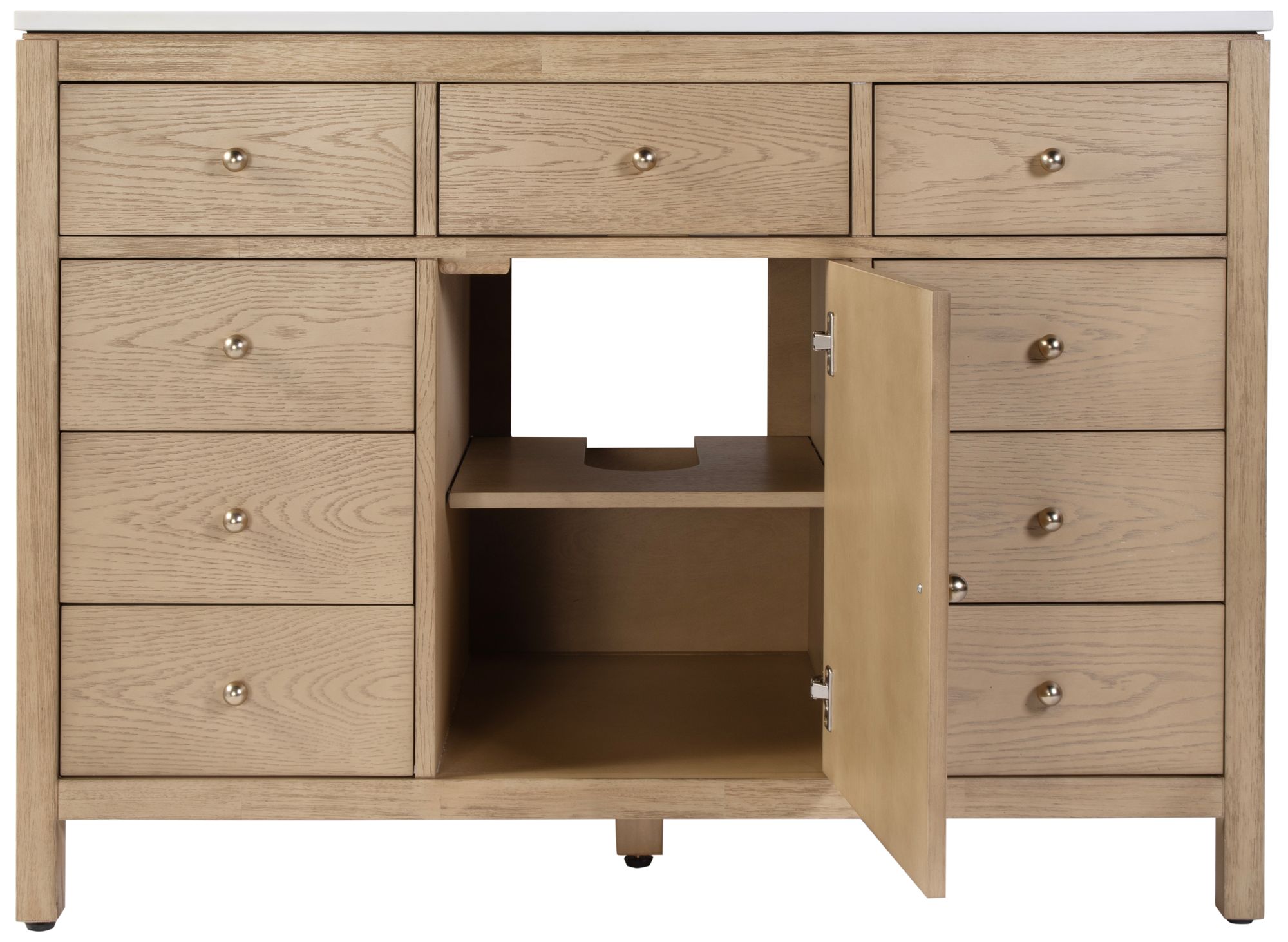 Image 4 Butler Specialty Company Nora 48 in. W Quartz Bathroom Vanity, Light Brown more views