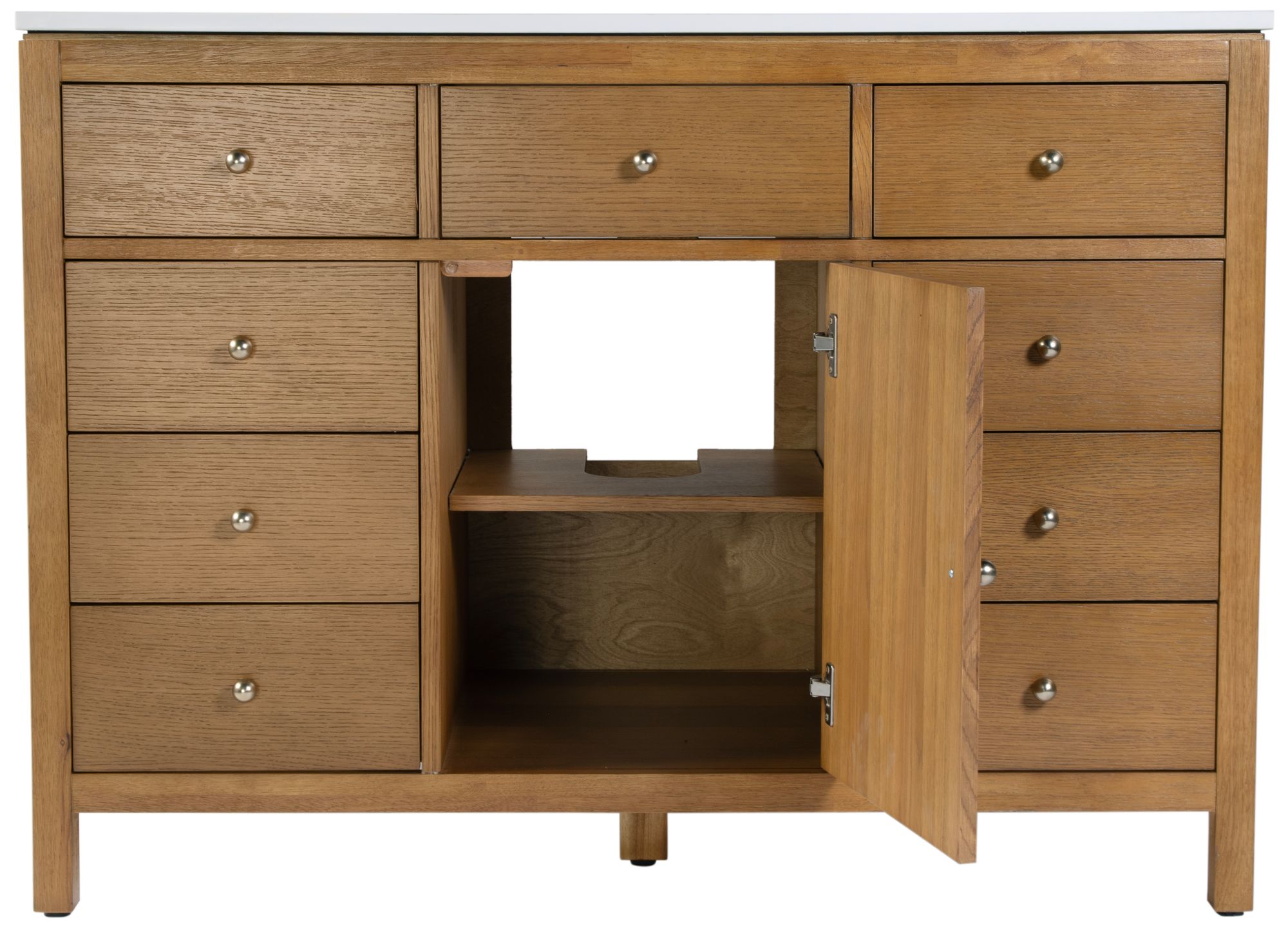 Image 5 Butler Specialty Company Nora 48 in. W Quartz Bathroom Vanity Set, Natural more views