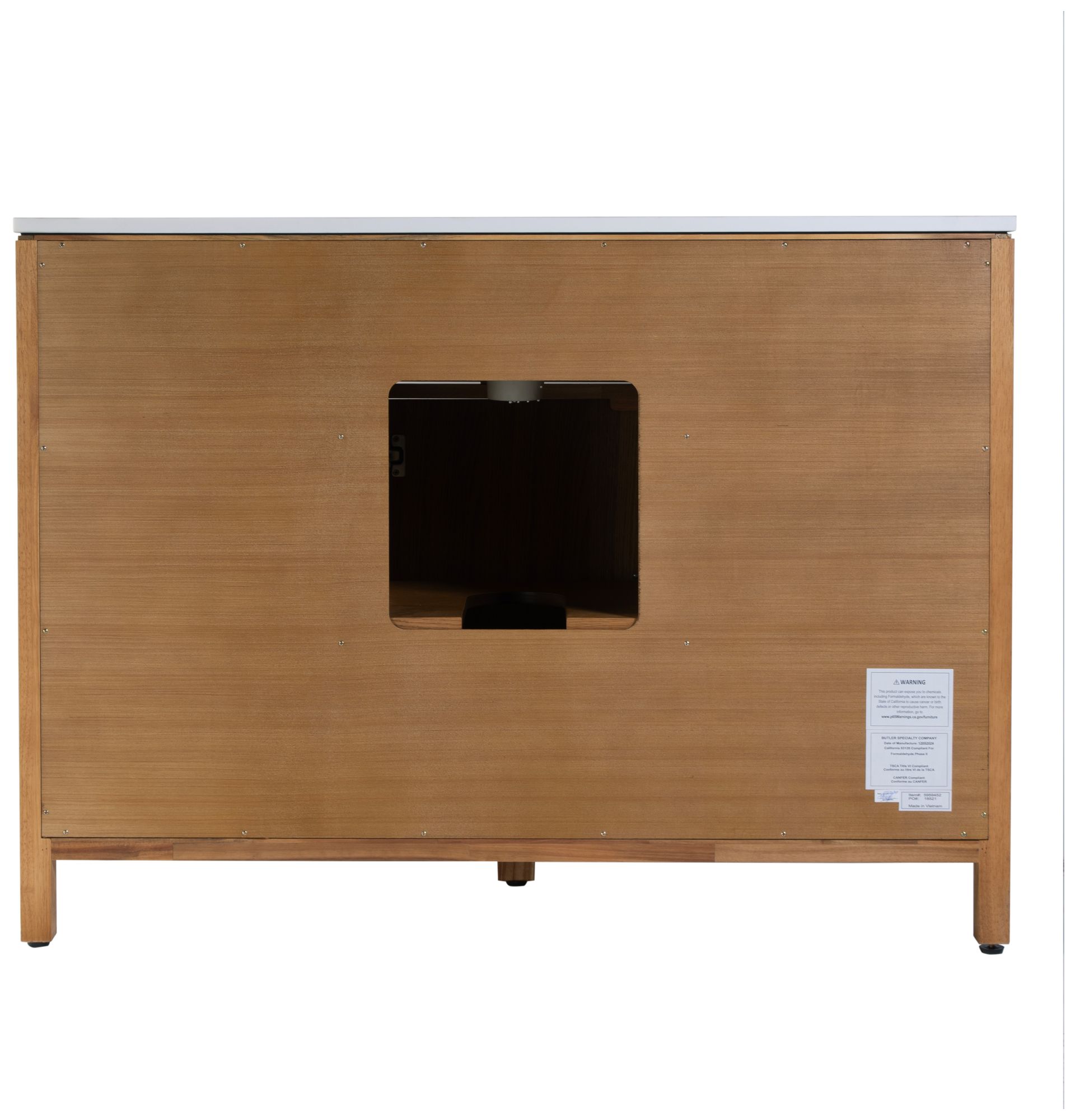 Image 7 Butler Specialty Company Nora 48 in. W Quartz Bathroom Vanity Set, Natural more views