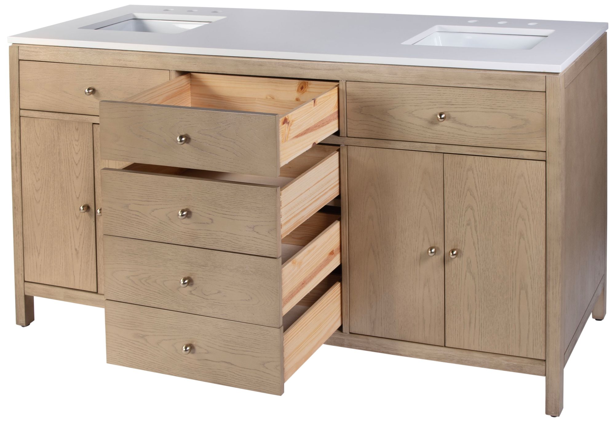 Image 3 Butler Specialty Company Nora 72 in. W Quartz Bathroom Vanity, Light Brown more views